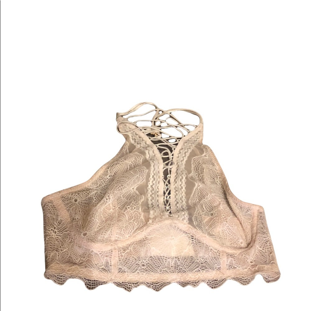 Victoria Secret size small Lace Halter bralette. This is a beautiful shimmery.